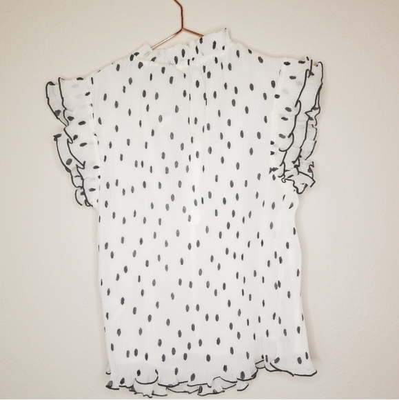 Ganni pleated Georgette top size US 4 - Picture 8 of 12